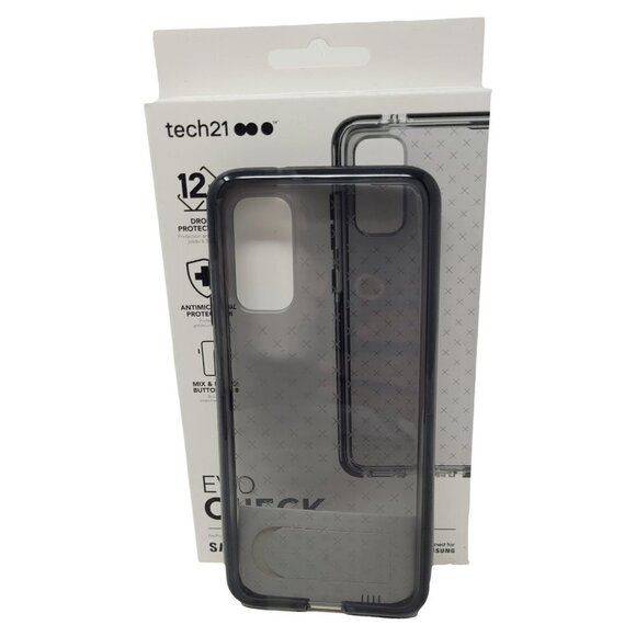 Tech21 Evo Check Series Flexible Gel Case for Samsung Galaxy S20 - Smokey Black - Picture 2 of 2